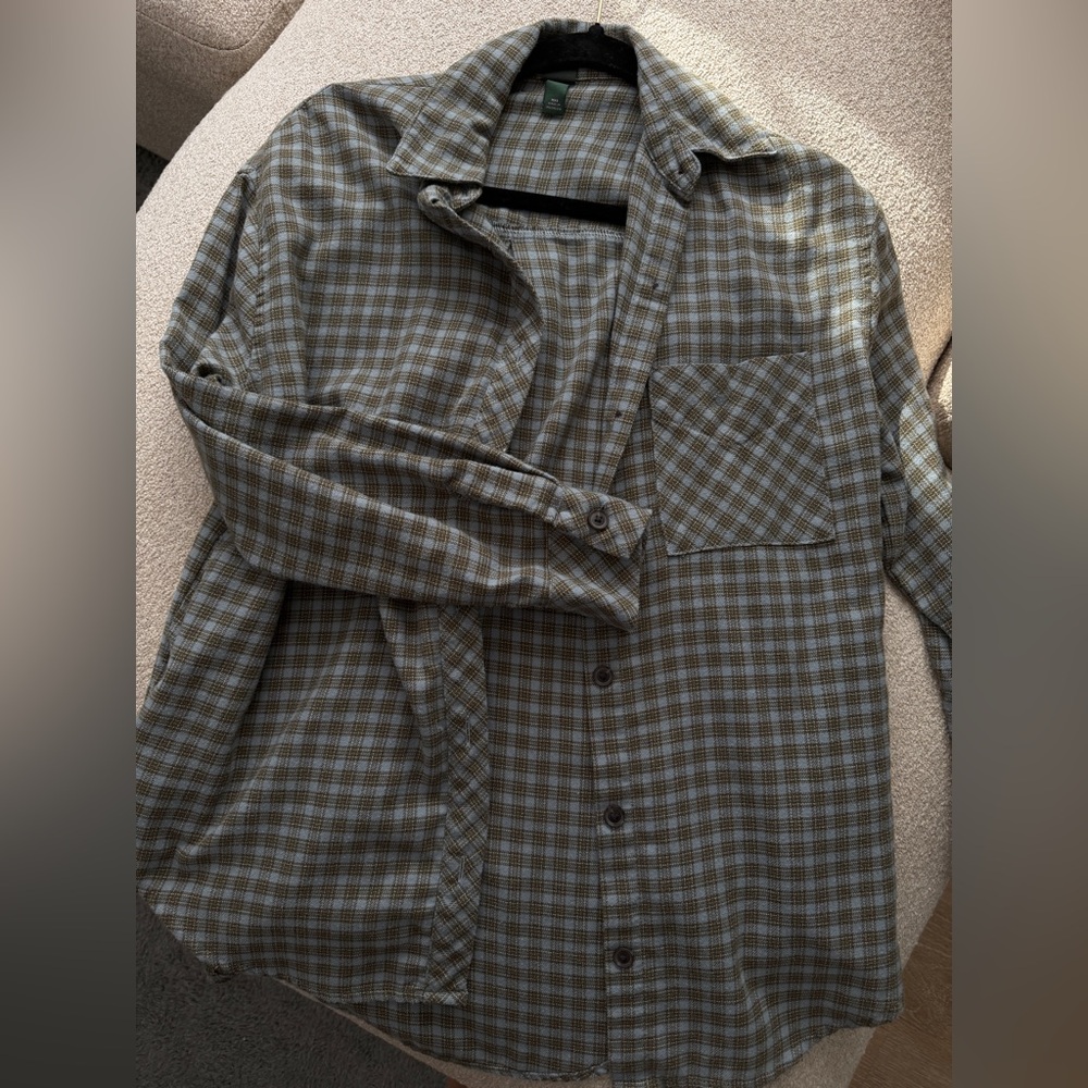 Plaid Button-Up Shirt
